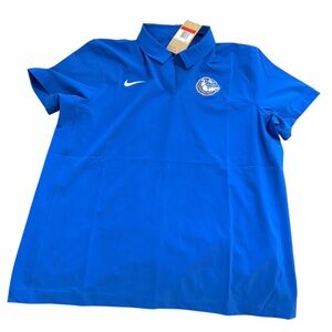 Nike Gonzaga Bulldogs Polo Shirt Royal Blue Embroidered Logo Size L